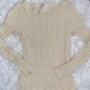 Vintage Tehen Wool Cream Long Sleeve
